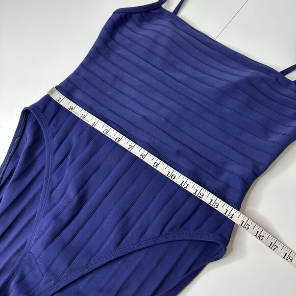 La Blanca by Rod Bettie One Piece Swimsuit Sz 16 Dark Blue Bathing Suit Textured - Picture 10 of 16